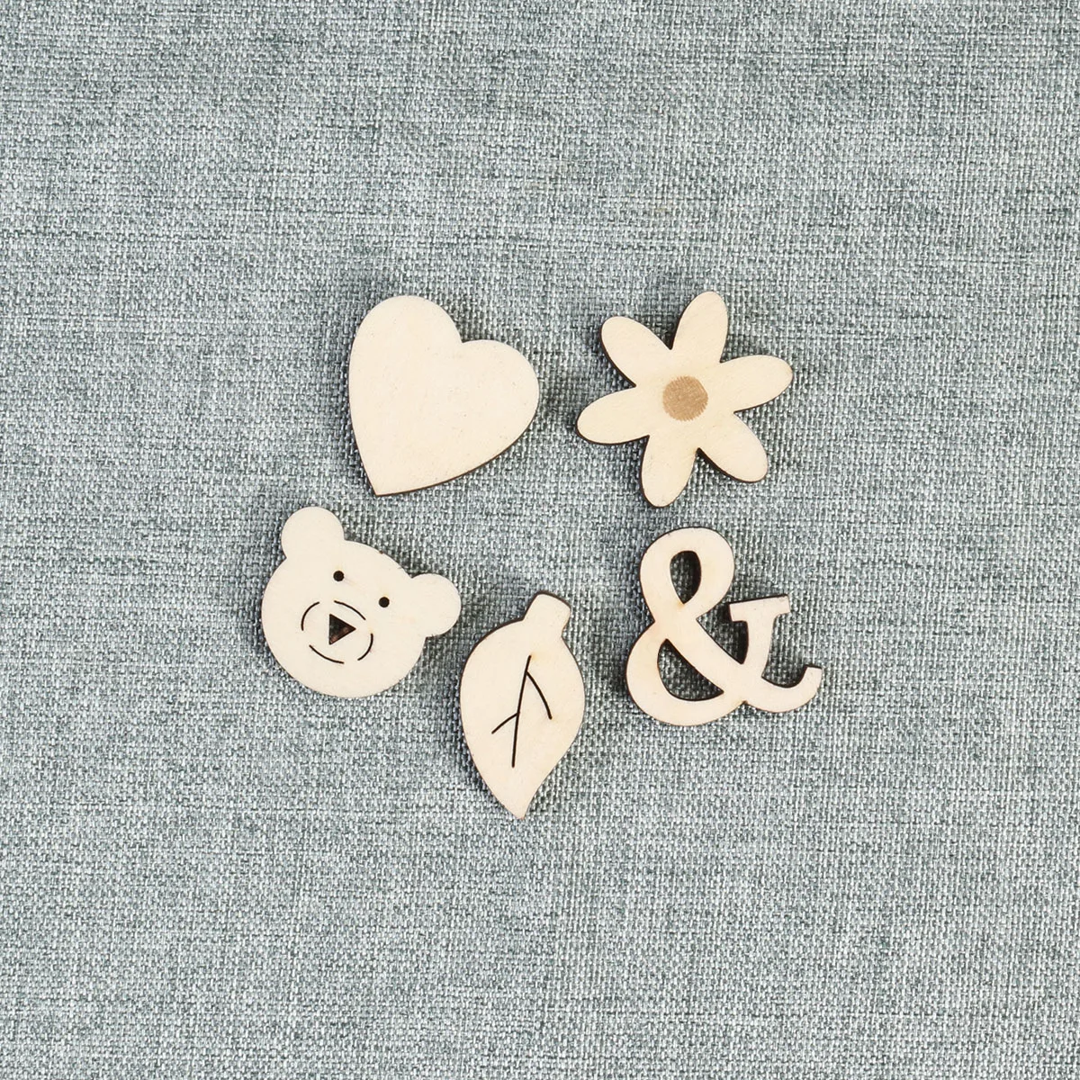 5 шт. деревянные фигурки DIY Craft смешанные узор формы Опора ремесла украшения для