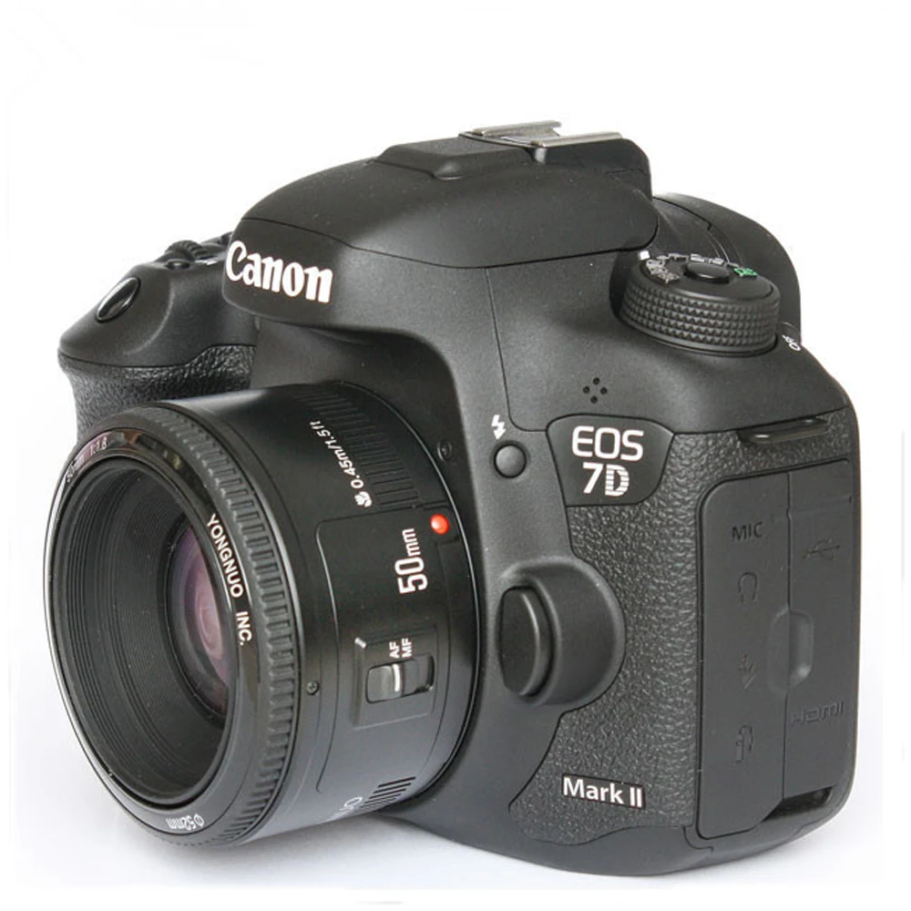 Объектив YONGNUO YN50mm f1.8 YN EF 50 мм f/1 8 AF апертура YN50 автофокус с чехлом на кожух линзы