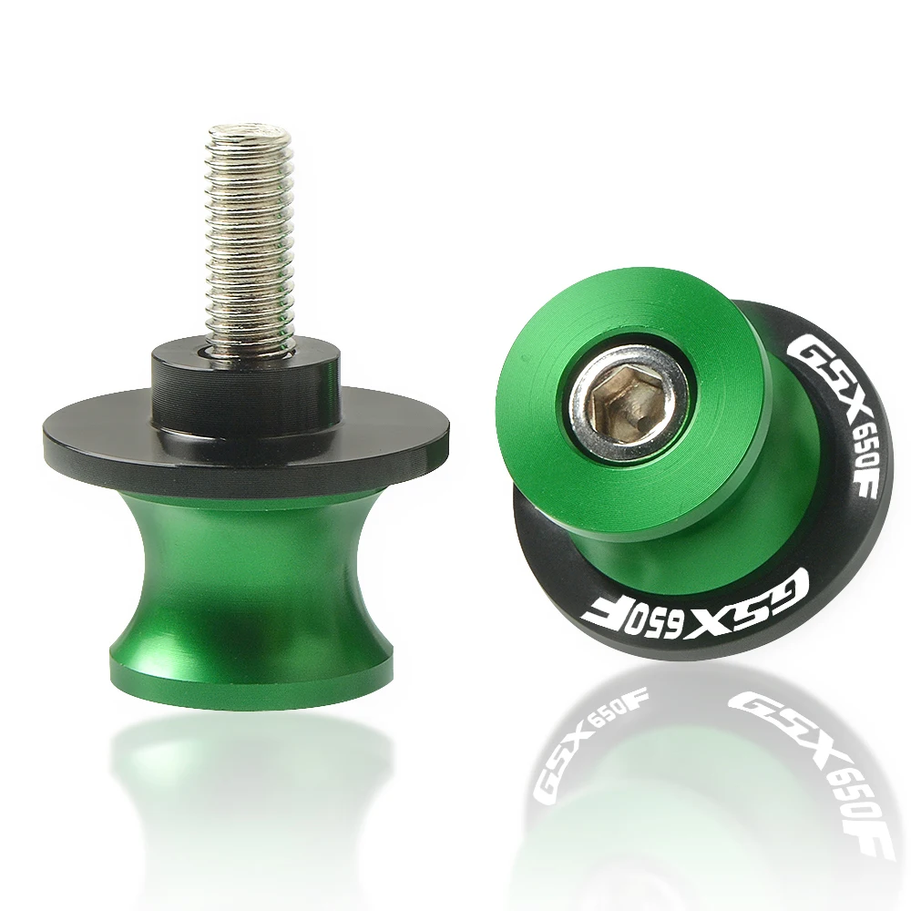 green8MM Для Suzuki GSX650F KATANA GSX 650F GSX 650 F 2008 мотоцикла маятник челнок слайдеры поворотный кронштейн Стенд шурупы 8 мм поворотники для трубных узлов - Цвет: green8MM