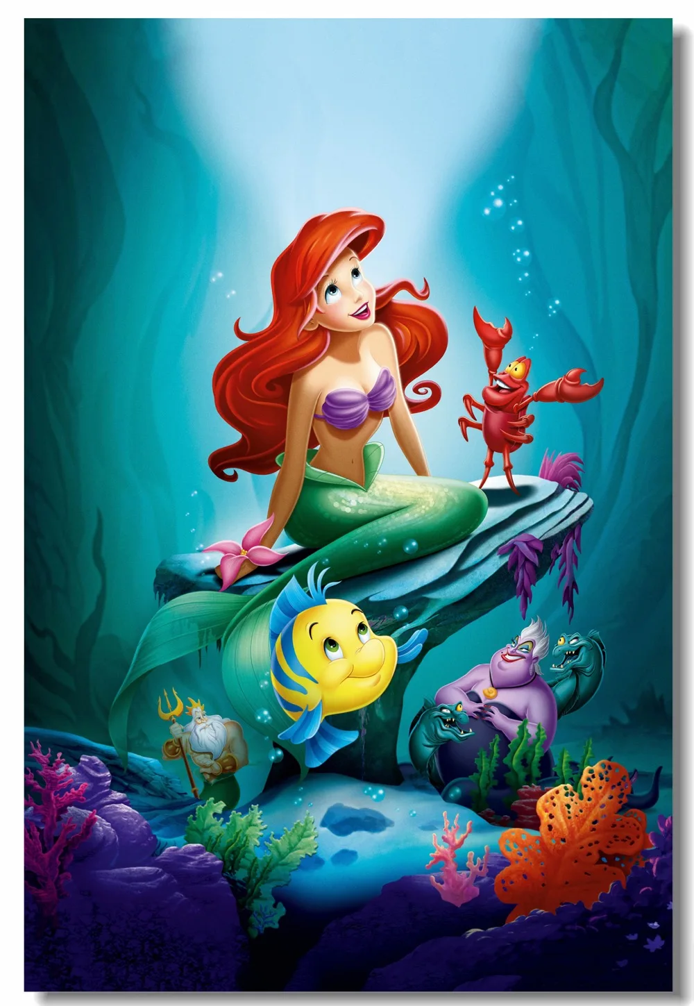 Оригинальные наклейки на стену с надписью The Little искусство холсте стене Princess Ariel