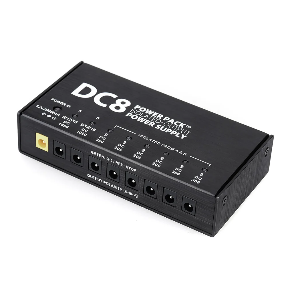 DC8 гитарные эффекты источник питания 8 изолированных выходов 6 выход 9 в 2 способ Регулируемый 9 в 12 В 18 в переключение стабилизированного напряжения