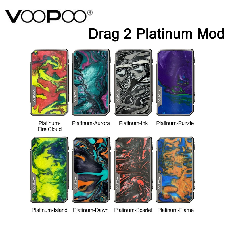 Новинка оригинальный боксмод VOOPOO Drag 2 Platinum вейп 177 Вт Mod без батареи 18650 испаритель