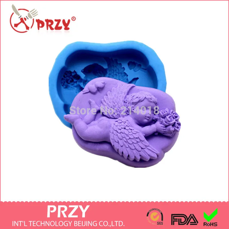 Форма для мыла формы свечей форма помадки торта конфет в виде ангела/цветка