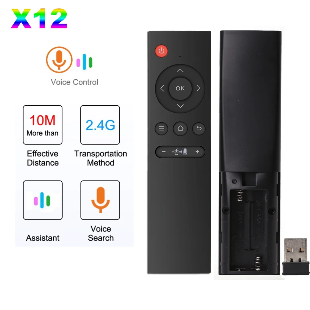 Wechip X12 голосовой пульт дистанционного управления Управление 2 4G Беспроводной
