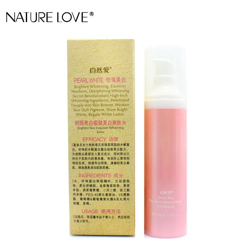 Nature Love жемчужина отбеливания тонера против морщин Anti Aging сущность Visage тонер