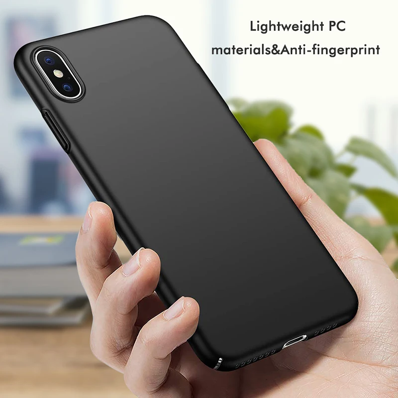 Phone Case For Iphone Xs Max XR Cover Hard Plain Shockproof PC Anti-fingerprint Comfort Button iphone XS |