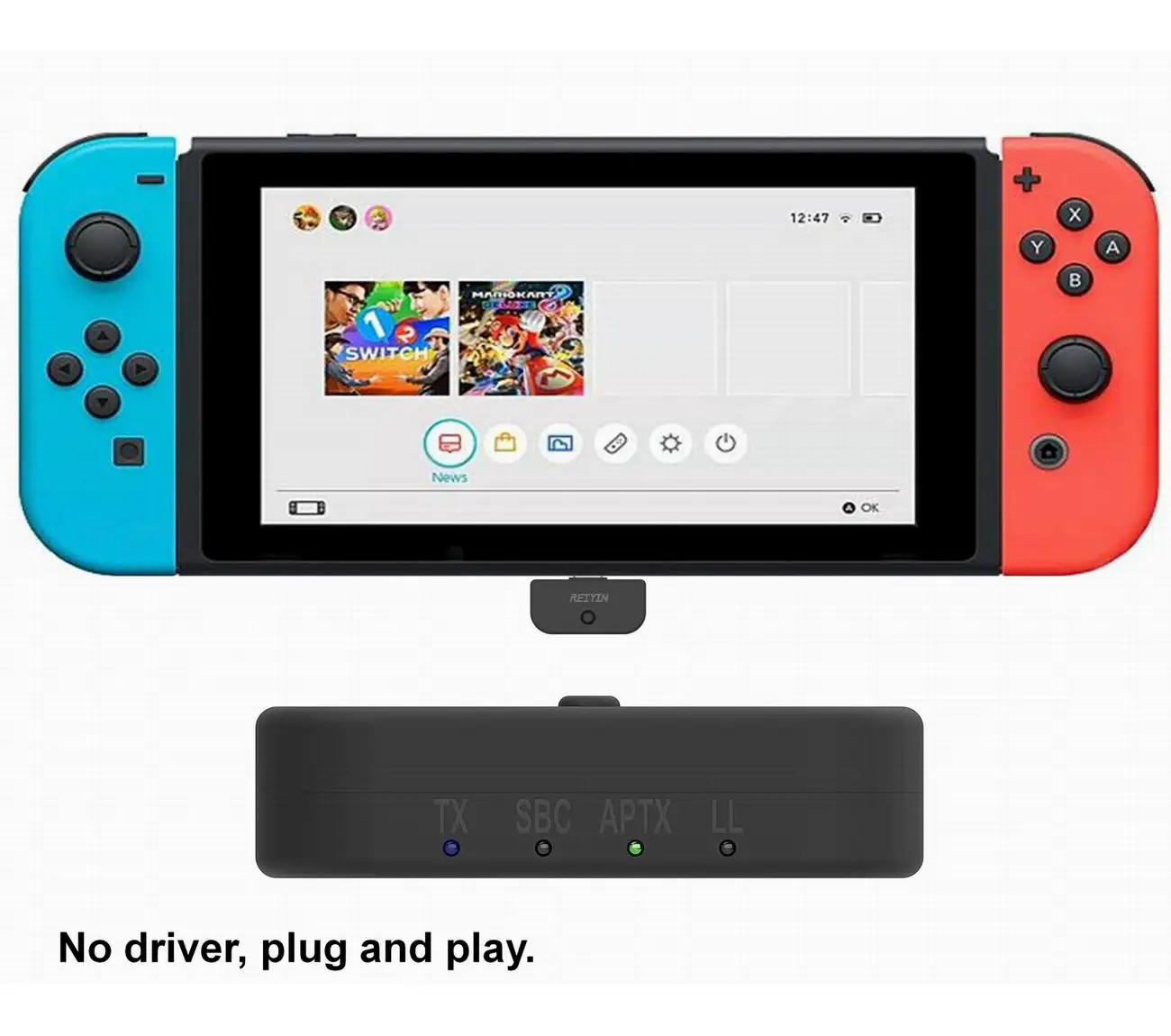 AptX Bluetooth 5,0 аудио передатчик с низкой задержкой для переключателя PS4 PC беспроводной музыкальный адаптер type-C двойное соединение