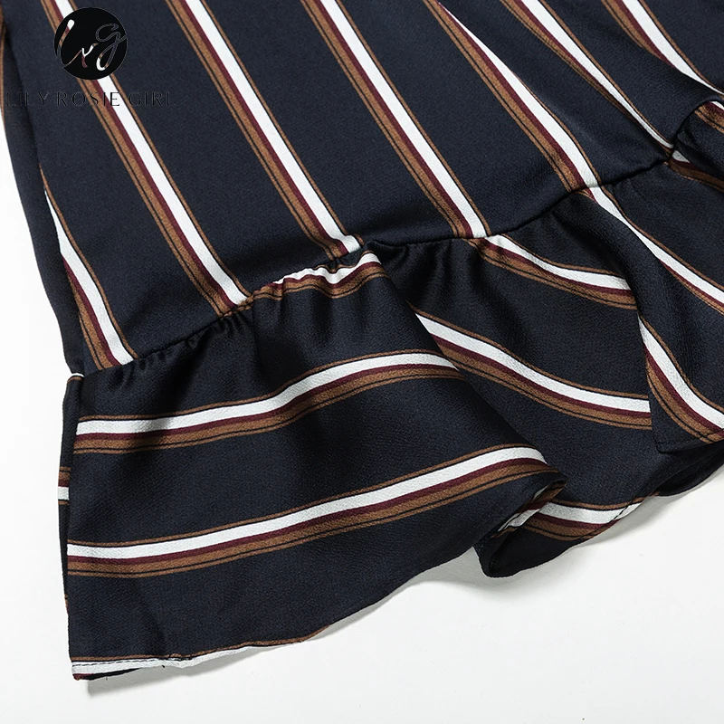 Conmoto Сексуальное чёрное платье в полоску облегающее короткое с короткими