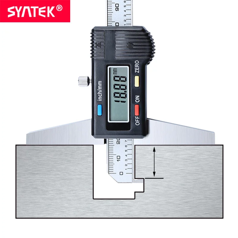 Цифровой штангенциркуль Syntek с одним крюком 6 &quot8&quot 12 &quot150 мм 200 300 Микрометр из