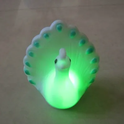 Новый павлин Красочные небольшой светодиодный светильник автоматически