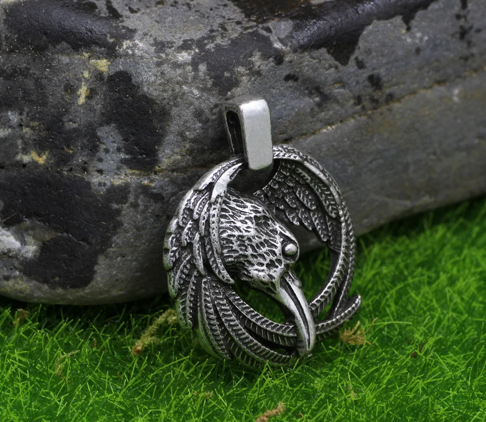 Ожерелье в стиле норвежских викингов Odin's Ravens ювелирное изделие Huginn and Muninn|norse