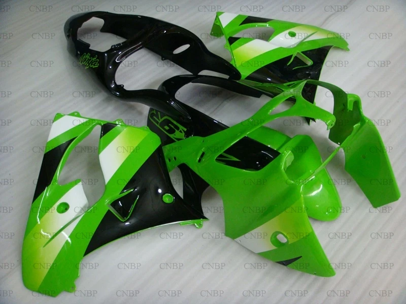 _ 2001 Обтекатели для Kawasaki Zx9r 2000 зеленые серебряные Пластиковые обтекатели