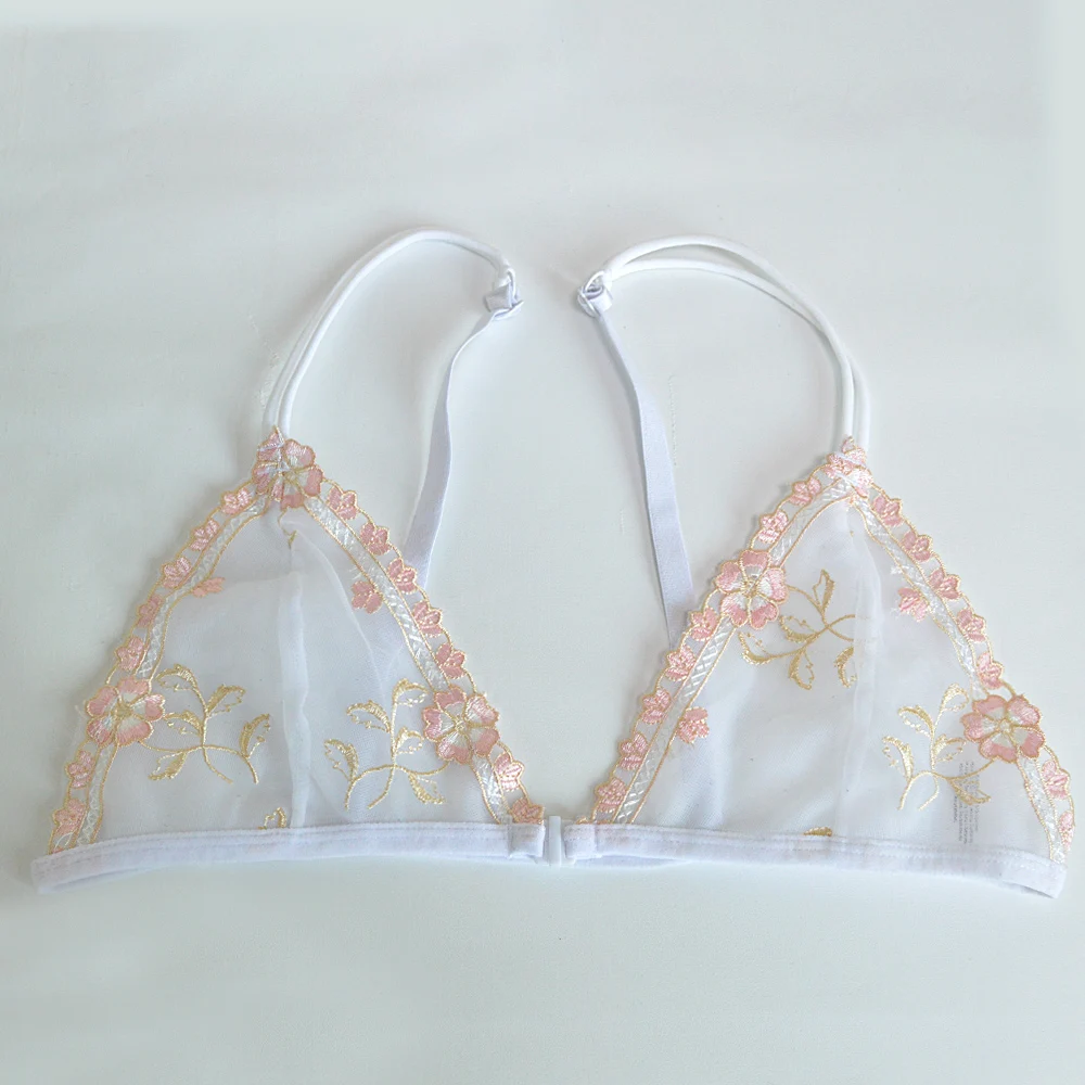 Горячее предложение! Кружевное Треугольники белый бюстгальтер для Для женщин