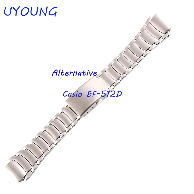 UYOUNG ремешок для часов Casio из нержавеющей стали браслет аксессуары серебристый
