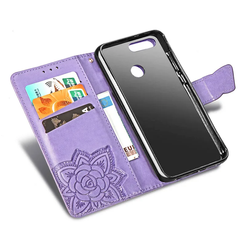 Умный FIG-LX1 чехол huawei P, мягкий силиконовый роскошный кожаный чехол с 3D бабочкой, флип-чехол для huawei P Smart, чехол 5,65