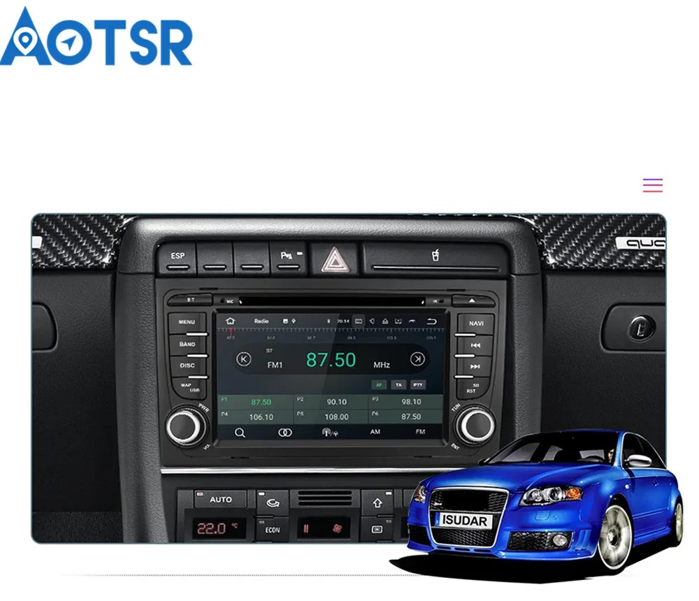 Android 9 0 8 core автомобильный DVD проигрыватель компакт-дисков GPS навигации для Audi A4 S4