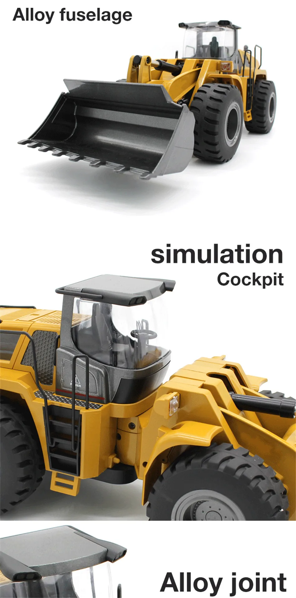 IPiggy 1:14 экскаватор на дистанционном управлении RTR 2,4 GHz хобби бульдозер сплав грузовик Мальчики Автомобили Rc гидравлические Rc игрушки