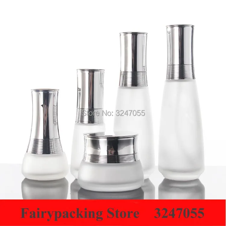 10 шт 120ml100ml45ml30ml стеклянная косметическая бутылка для лосьона пустая портативная