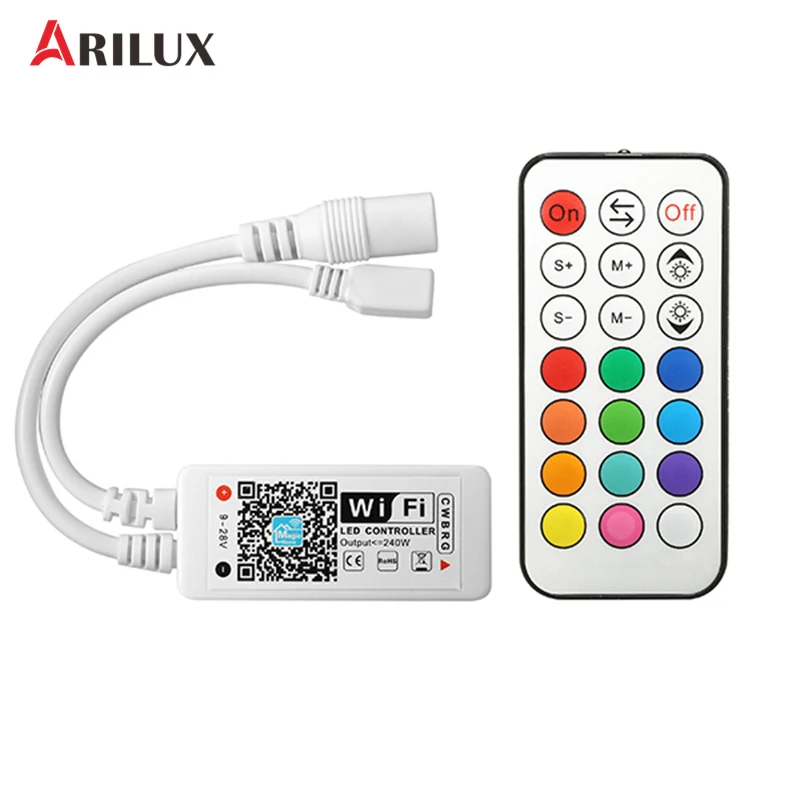 ARILUX AL LC11 мини LED WIFI APP контроллер + RF пульт дистанционного управления для RGB теплый