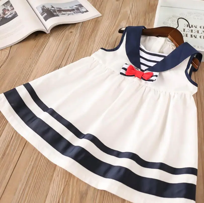 2018 Детские Обувь для девочек летние хлопковые темно-воротник лук Платья женщин