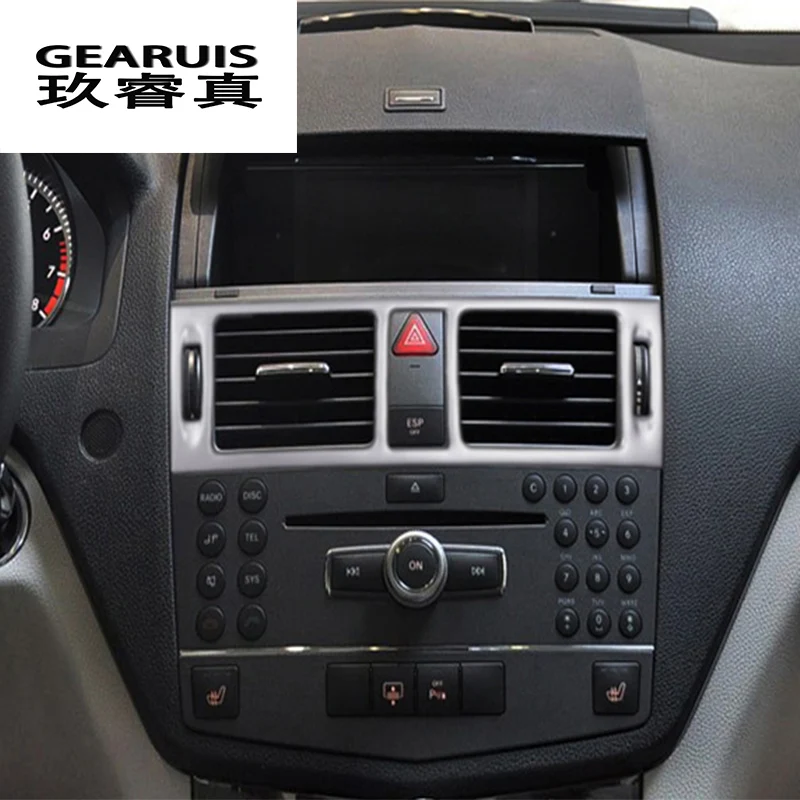 Car Styling AC Front air Outlet Trim Frame Decoration Stickers Covers For Mercedes Benz C class W204 Interior Auto Accessories | Автомобили