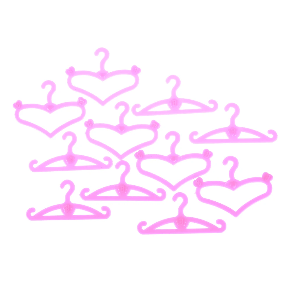 10 шт./лот милые мини зеленые розовые вешалки для кукол аксессуары одежды