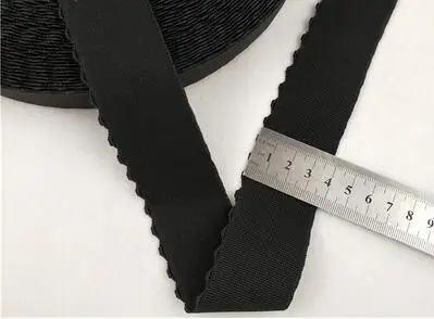 black 10 метров 4 см 1,5" широкие эластичные ленты обрезки ленты юбка нижнее белье Пояс эластичный M65Q76 - Цвет: black