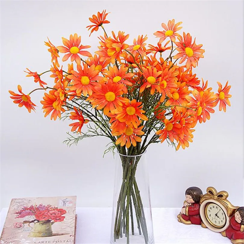 30 шт. поддельные маргаритки цветок 53 см длинные Искусственные цветы прекрасный