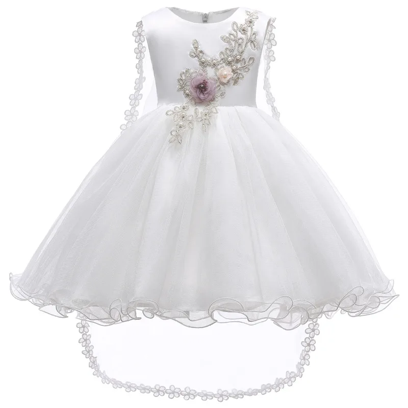 Вечернее платье для девочек-подростков белое элегантное принцессы дня рождения
