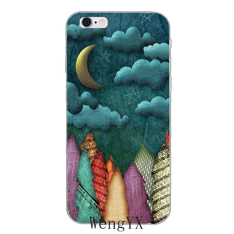 Сверхтонкий Мягкий чехол из ТПУ для iPhone 4, 4S, 5, 5S, 5c, SE, 6, 6s, 7, 8 plus, X, XR, XS Max - Цвет: Crochet-Textile-A-02