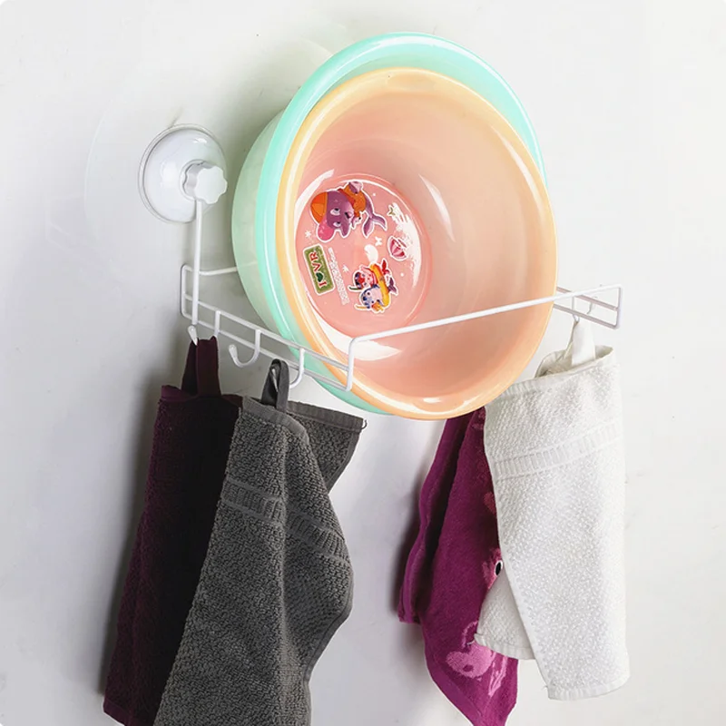 1 шт. железная присоска полка для ванной комнаты умывальник крючок бесшовного