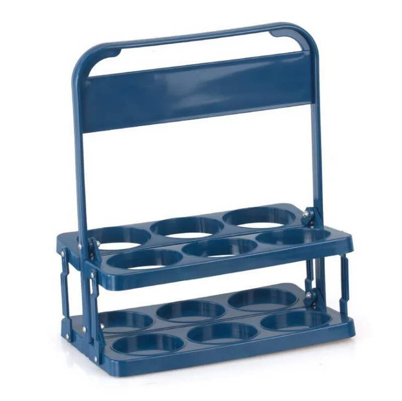 

Plastic folding bar beer basket Half a dozen shopping outdoor wine basket