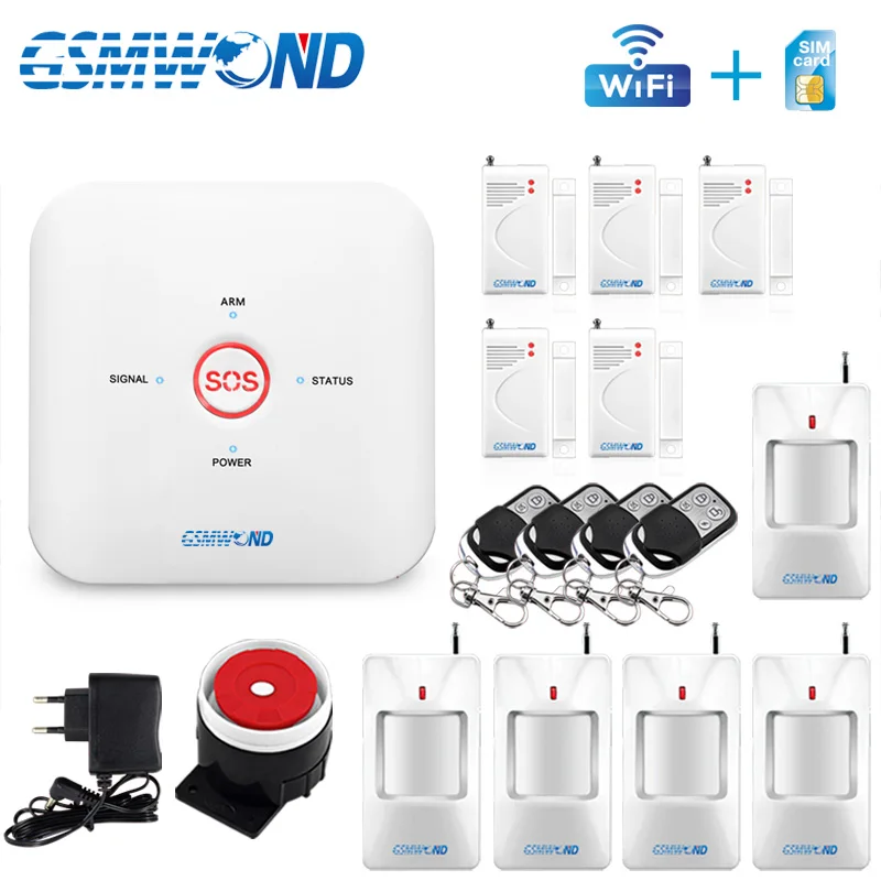 Wi Fi GSM сигнализация 433 МГц Беспроводная дверь окно открытый детектор движения