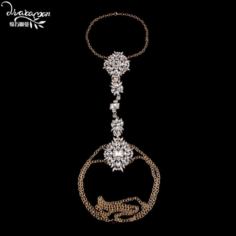 Бренд Dvacaman,, модные женские украшения для тела с кристаллами, сексуальные стразы, колье, ожерелье, жгут, бюстгальтер, ювелирное изделие DD28