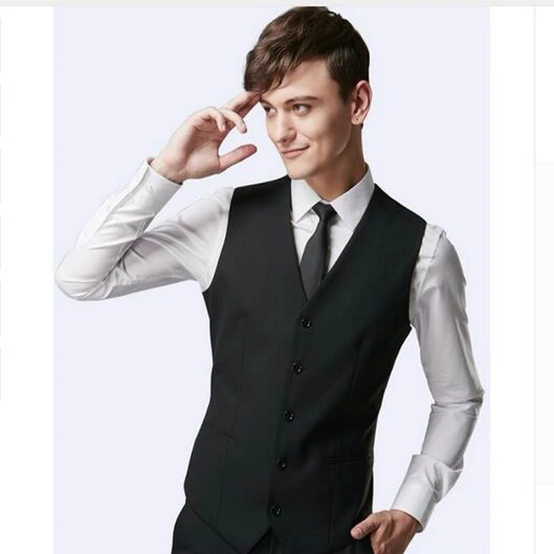 Модный стильный мужской жилет красивый деловой костюм для жениха лучший