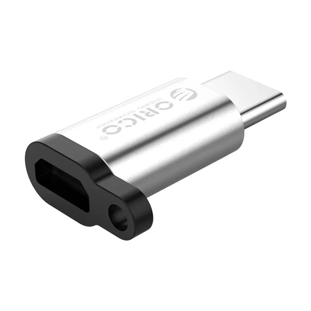 Адаптер ORICO OTG Micro usb-type C адаптер usb type C адаптер OTG адаптер для зарядки iphone передача данных 2 в 1 конвертер - Цвет: Silver