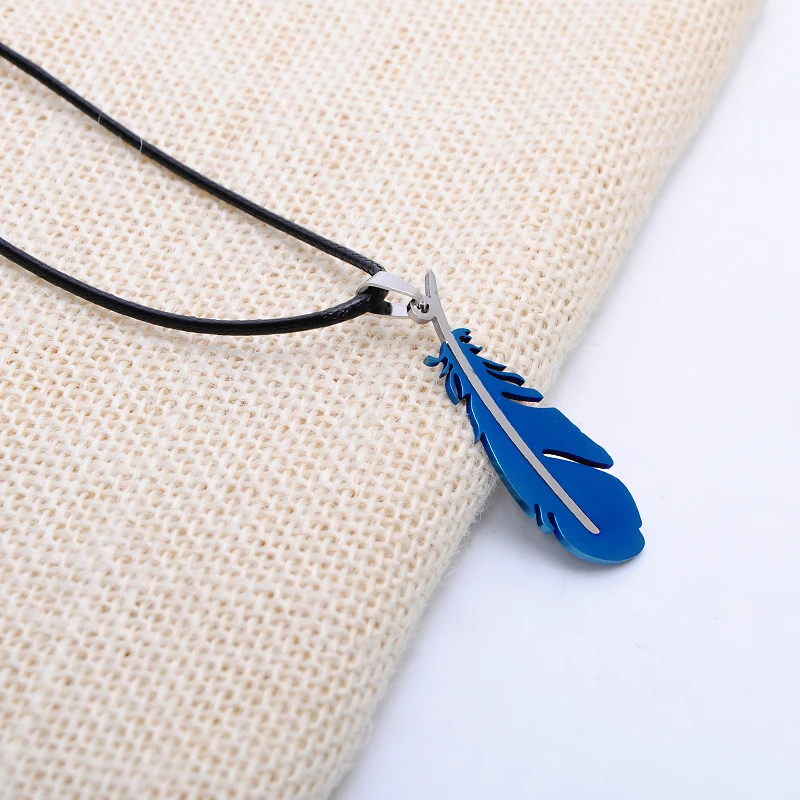 4 цвета уникальные стильные подвески с перьями колье для женщин и мужчин из