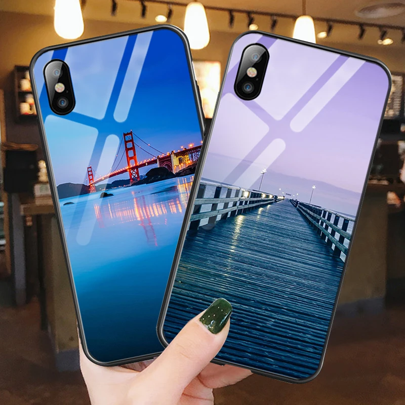 

Чехлы из закаленного стекла I AM ALONE для iphone 6, чехлы для iphone X, для iPhone 7, 8 Plus, XS, Max, XR, модные чехлы для телефонов, бесплатная доставка