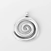 2pcs charms swirl spiral amulet pendant for necklace jewelry making findings material 45x40mm