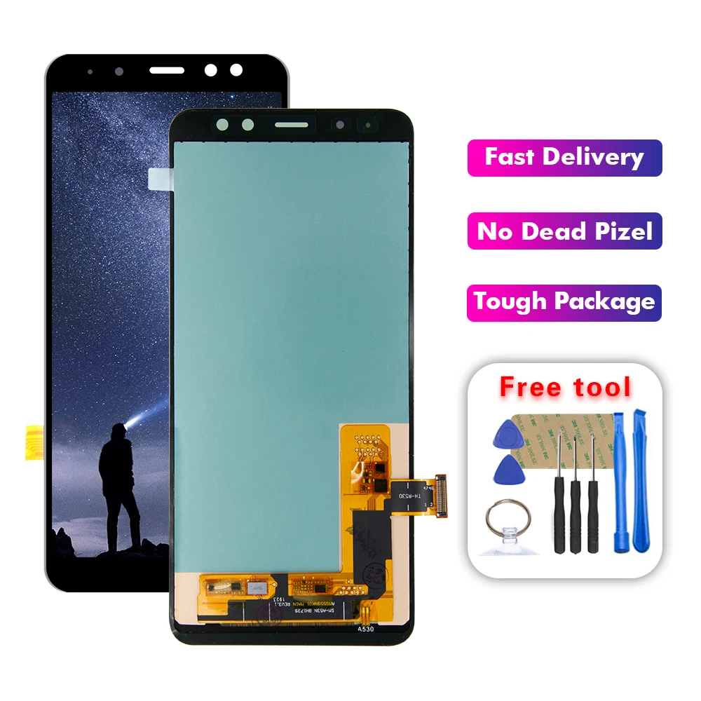 SUPER AMOLED ЖК дисплей для Samsung Galaxy A8 2018 A530 A530F A530DS A530N SM сенсорный экран дигитайзер