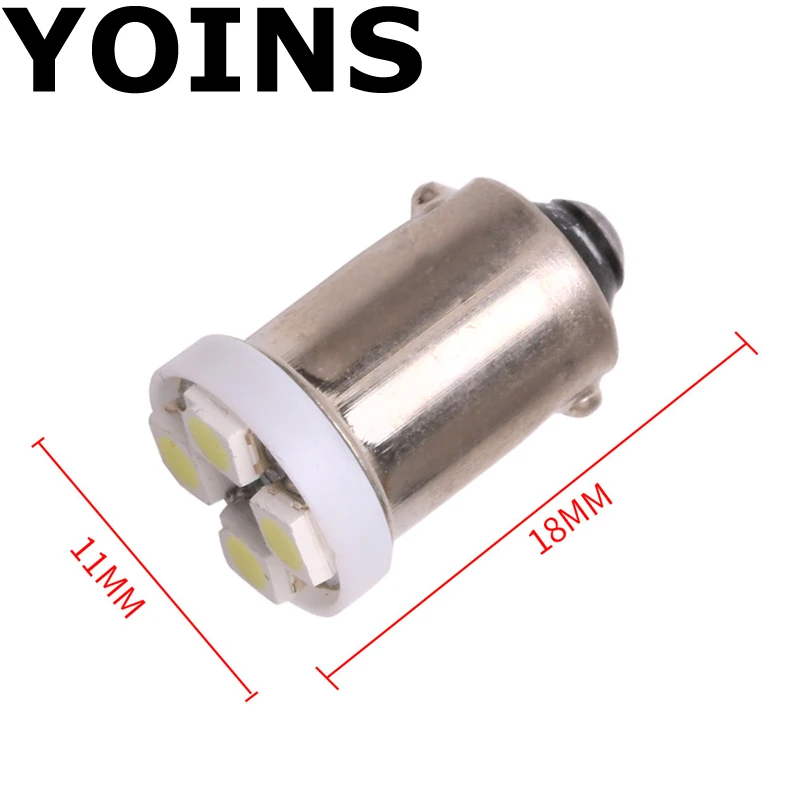 DC12V 10 шт BA9S T4W T11 1210 4 SMD светодио дный лампы белого и синего цвета красный зеленый