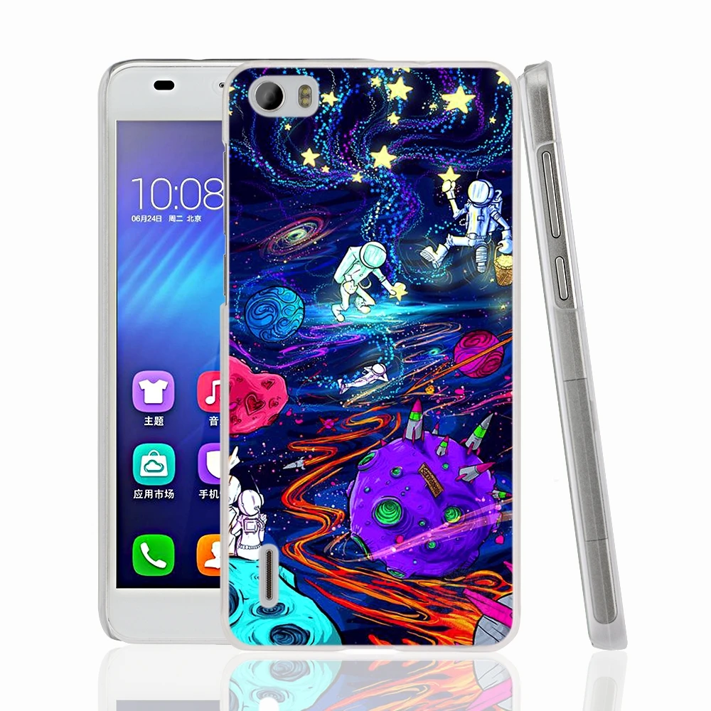 HAMEINUO чехол для сотового телефона с изображением космоса Луны huawei honor 3C 4A 4X 4C 5X 6 7 8 Y3