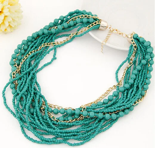 Fashion hot New Arrival Bohemian style Multilayer beaded choker necklace Statement jewelry for women 2016 | Украшения и