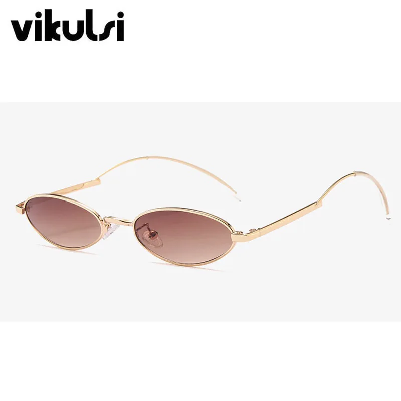 2018 Unique Metal Frame Women Oval Sunglasses Fashion Brand Designer Sun Glasses Female Men Clear Small Shades UV400 New | Аксессуары