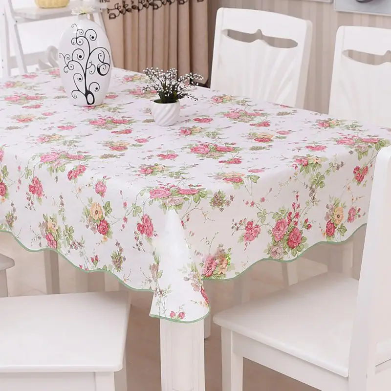 

Waterproof & Oilproof Wipe Clean PVC Vinyl Tablecloth Dining Kitchen Table Cover Protector OILYCLOTH FABRIC COVERING