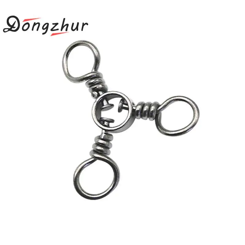 Dongzhur 30 шт./лот, рыболовный поворотный морской рок разъем, рыболовные снасти, тройной Вертлюг, соединитель, рыболовные снасти, Прямая поставка