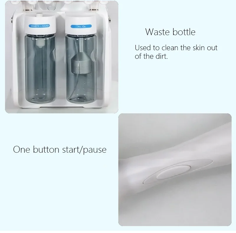 Hydro Dermabrasion Equipment H2 O2 Water Hydrafacial Oxygen Jet Peeling Skin Care BIO Lifting Ultrasonic Spa Beauty Machine