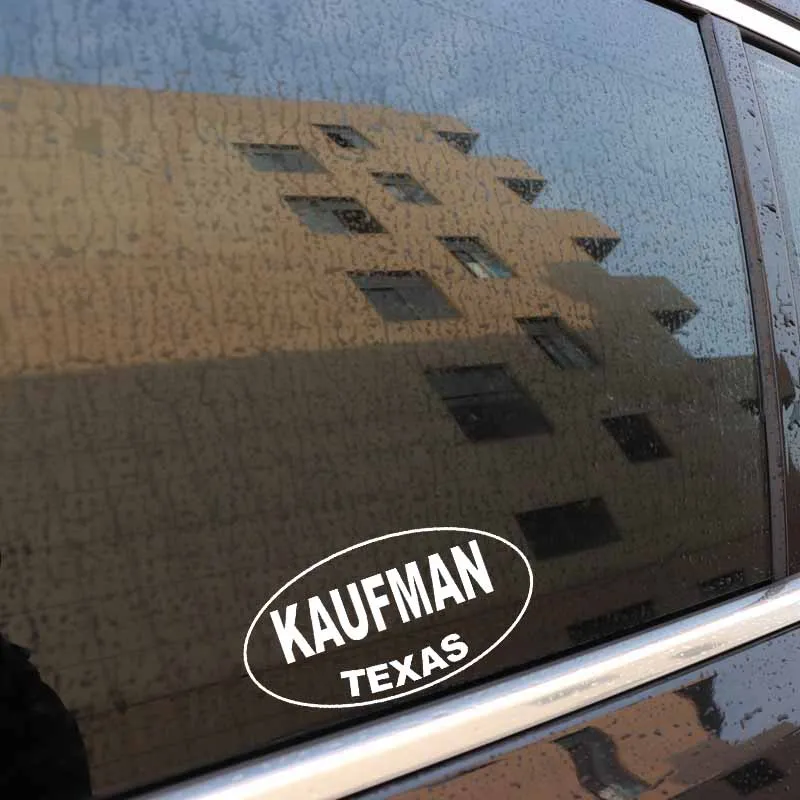 YJZT 13 4 см * 7 1 KAUFMAN Техасский Овальный автомобильный стикер виниловая наклейка