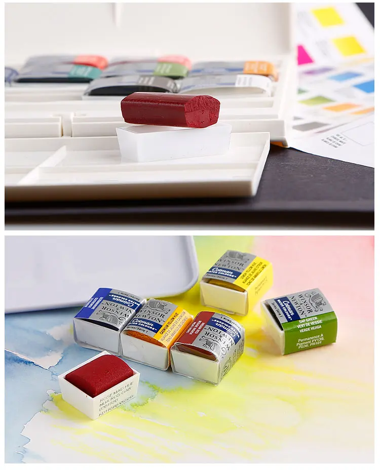 WINSOR& NEWTON 36 цветов cotman Твердые акварельные краски для рисования пигмент