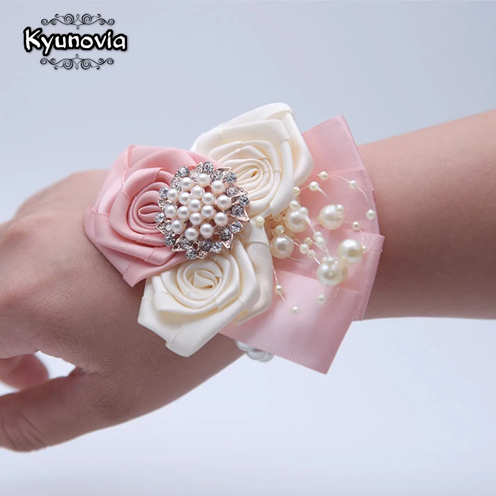 Kyunovia искусственные шелковые цветы Женихи Лучшие Мужские Свадебные бутоньерки